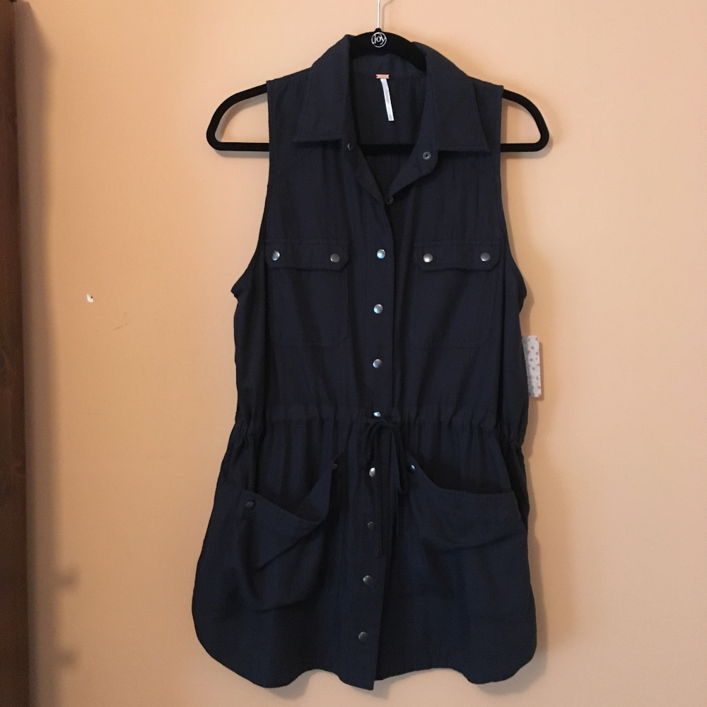 Free People Sleeveless Hoodie Tunic